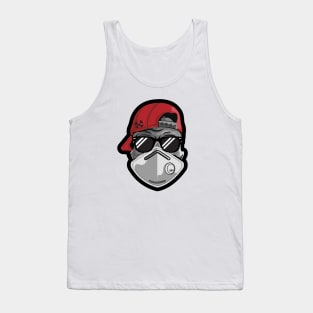 Skelton with safety mask Tank Top